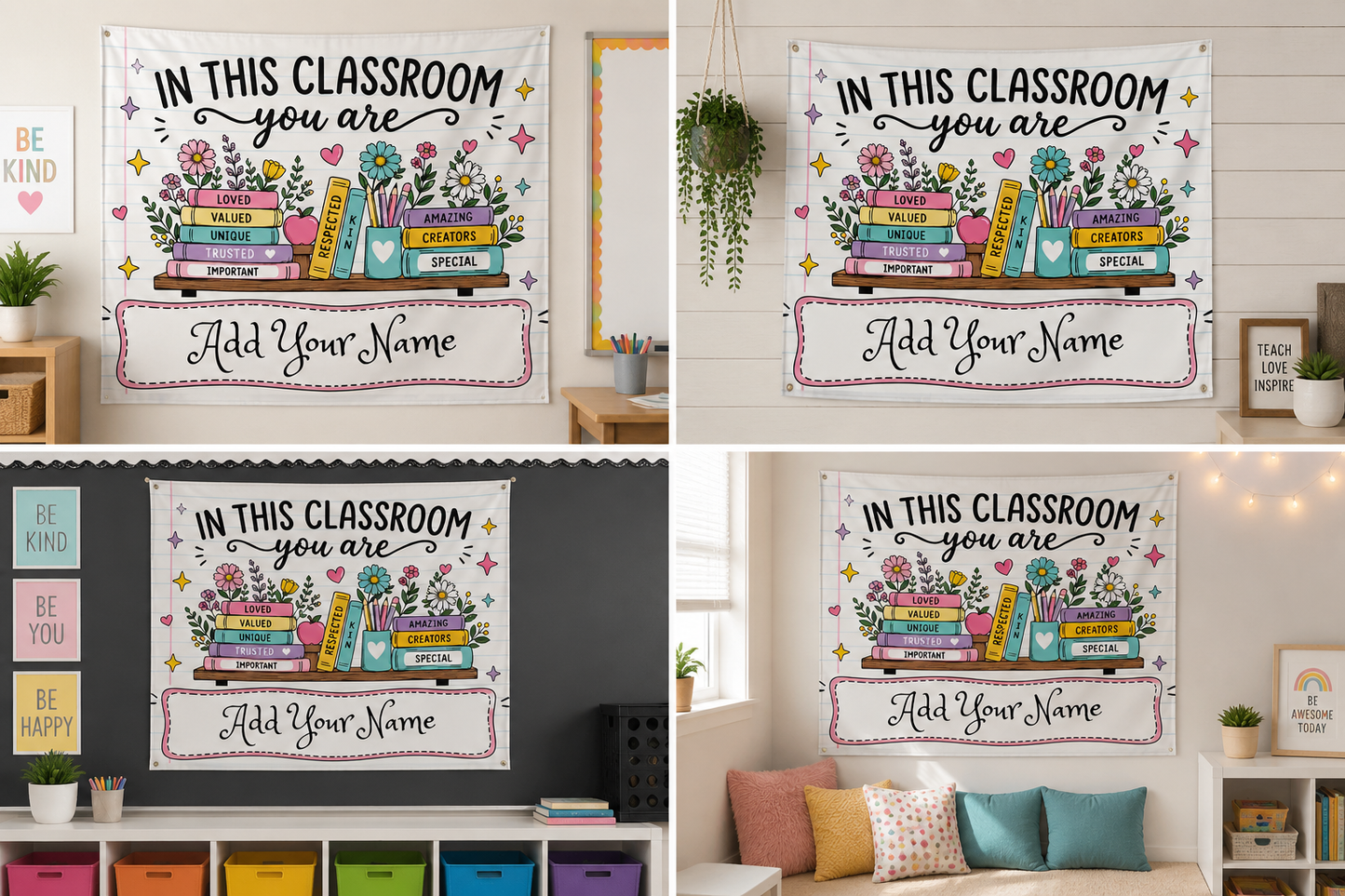 Personalized "In This Classroom" Wall Tapestry