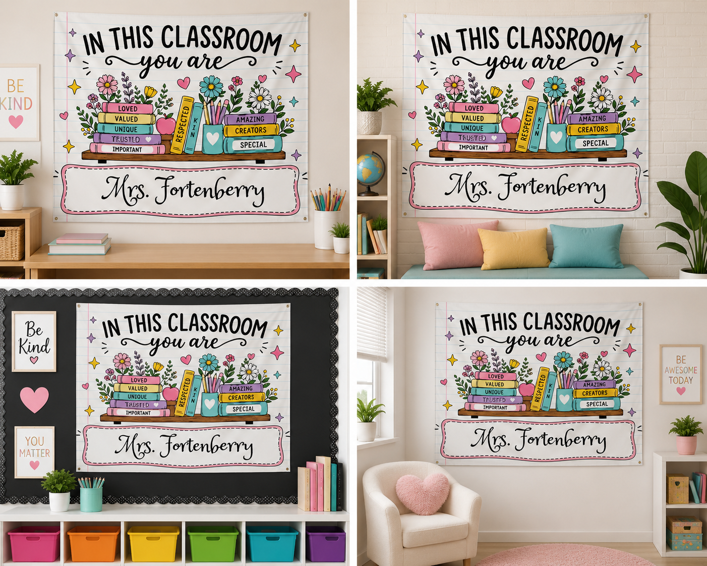 Personalized "In This Classroom" Wall Tapestry